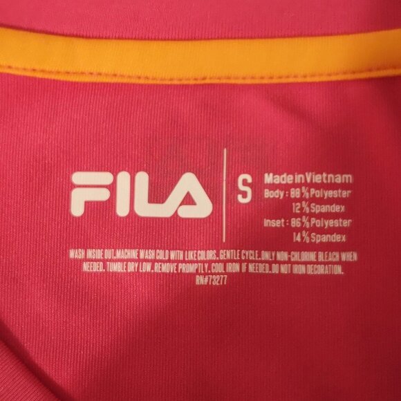 Fila Performance Ladies V-neck Long Sleeve Fitted Workout Top - Picture 3 of 5